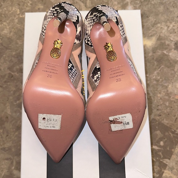 Aquazzura Frankie pump 105mm snake/suede/pvc size 38 - Picture 12 of 12